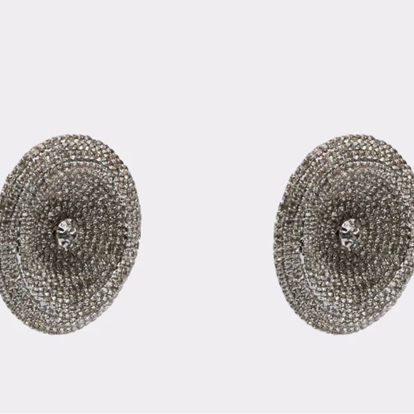 ✨AKIRA Dazzling Silver Circle ✨Earrings - Picture 2 of 6